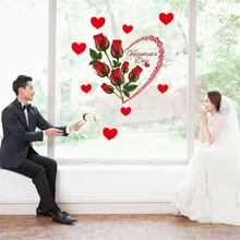 Стикеры s Любовь Розовый Спальня Гостиная Съемные Декоративные Водонепроницаемый стены Стикеры семейной пары комплект обертывания balkon экран