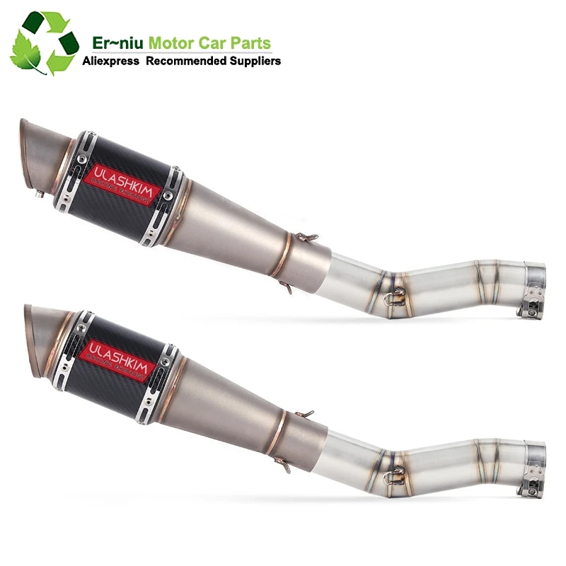 

K7 GSXR 600 750 GSXR700 GSXR750 Motorcycle Exhaust Muffler Middle Link Pipe Full System Slip On For Suzuki GSX R600 R700 R750 K7