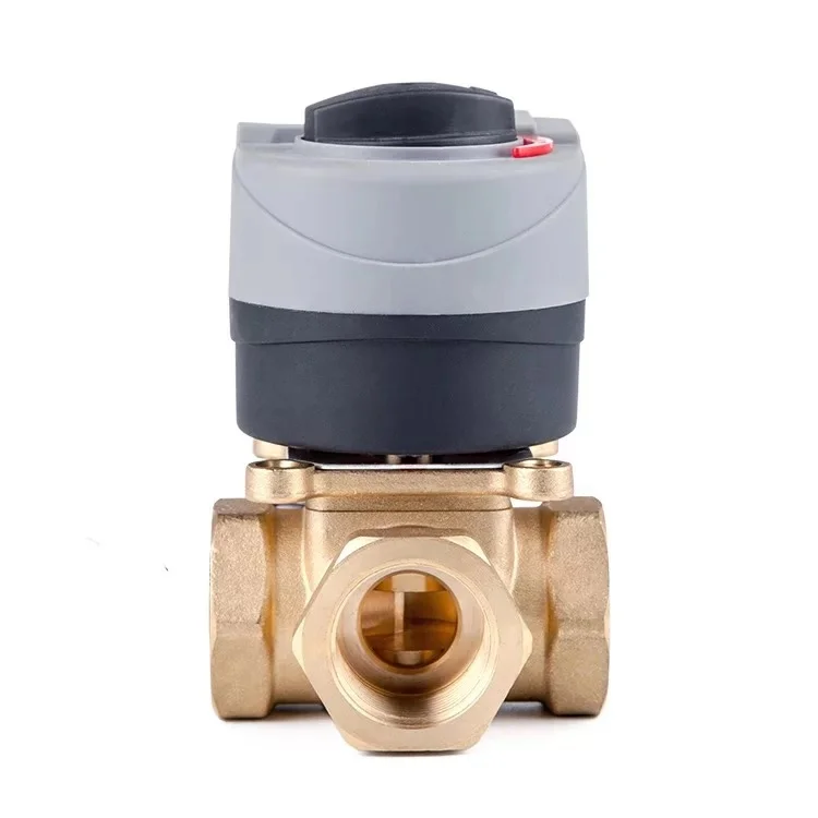 220 v электрический клапан латунь моторизованный шаровой клапан трехходовой клапан может быть вручную и автоматически DN20