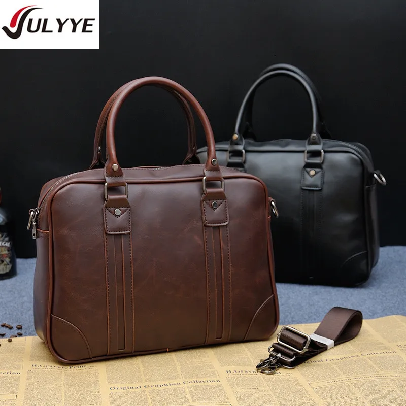 

YULYYE New Men Casual Briefcase Fashion Business Shoulder Bag Multifunction Leather Bags Computer Handbag Bag Men's Travel Bags