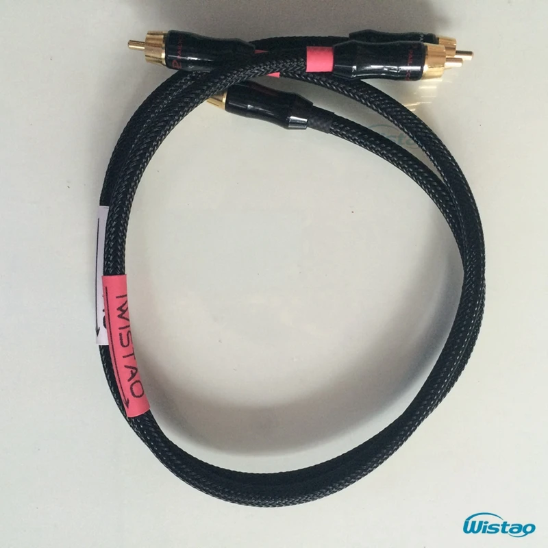 IWISTAO HIFI RCA кабель стерео Budweiser разъем Choseal 4N аудио руководство 0 5 м 1 2 черный DIY
