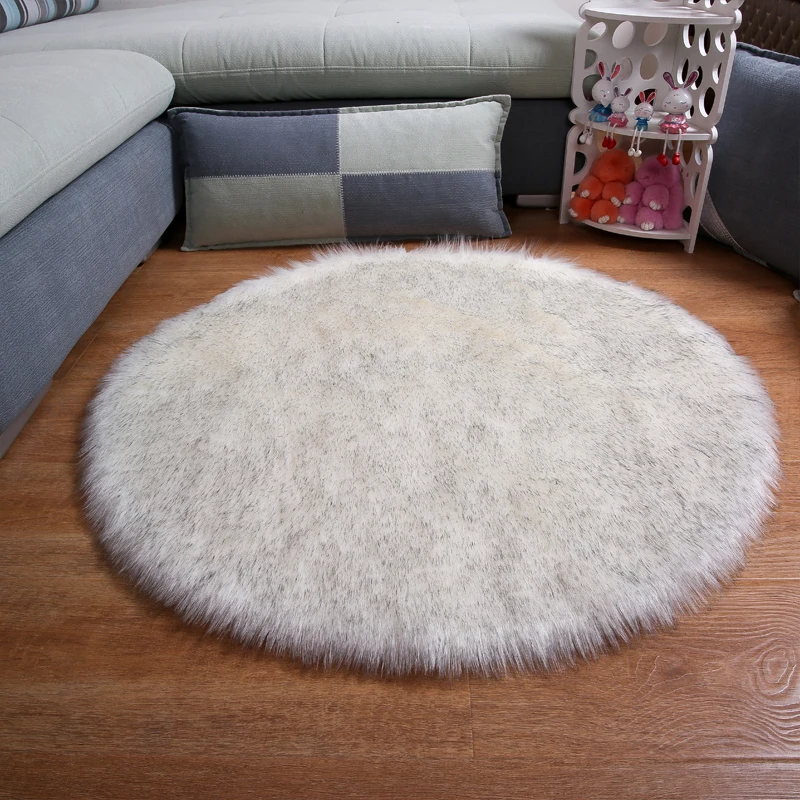 

Hairy Carpet Sheepskin Chair Cover Soft Bedroom Faux Mat Seat Pad long Fur Fluffy Area Rugs Washable Artificial Textil