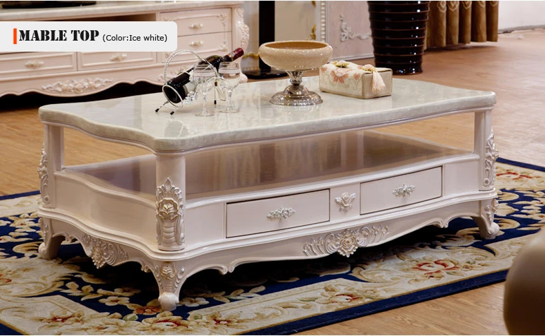 center table ice white