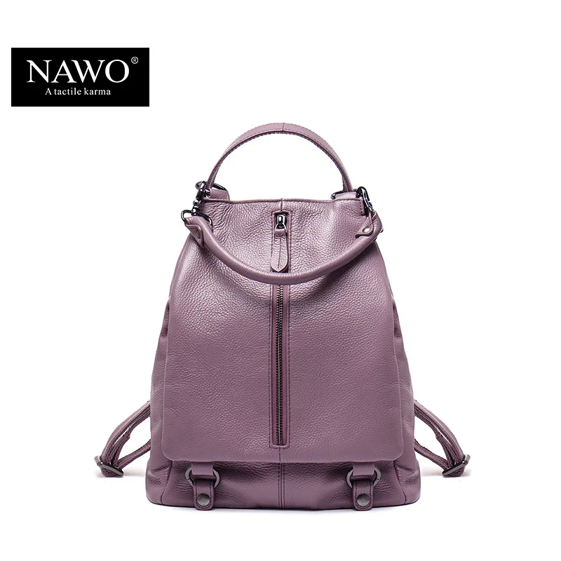 NAWO New Famous Brand Backpack Women Backpacks Solid Fashion School Bags for Girls Genuine Leather Backpack Mochilas Mujer NAWO New Famous Brand Backpack Women Backpacks Solid Fashion School Bags for Girls Genuine Leather Backpack Mochilas Mujer
