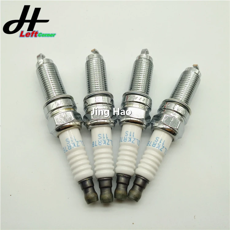Left corner 4Pcs High Power Spark Plug 12290 R48 H01 ILZKR7B 11S For