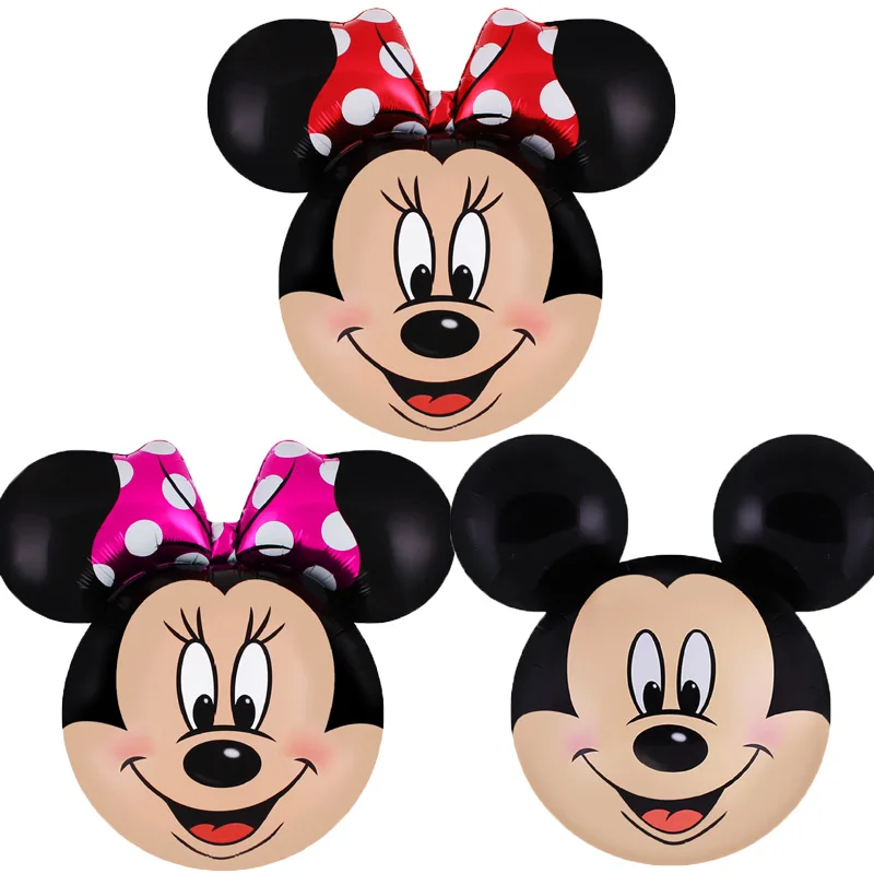 

50pcs Disney balloon Large Mickey Minnie head foil balloons Bbay shower girl boy birthday party decorations kids gifts globos
