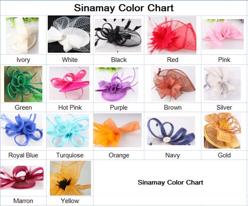 18 color sinamay color chart_