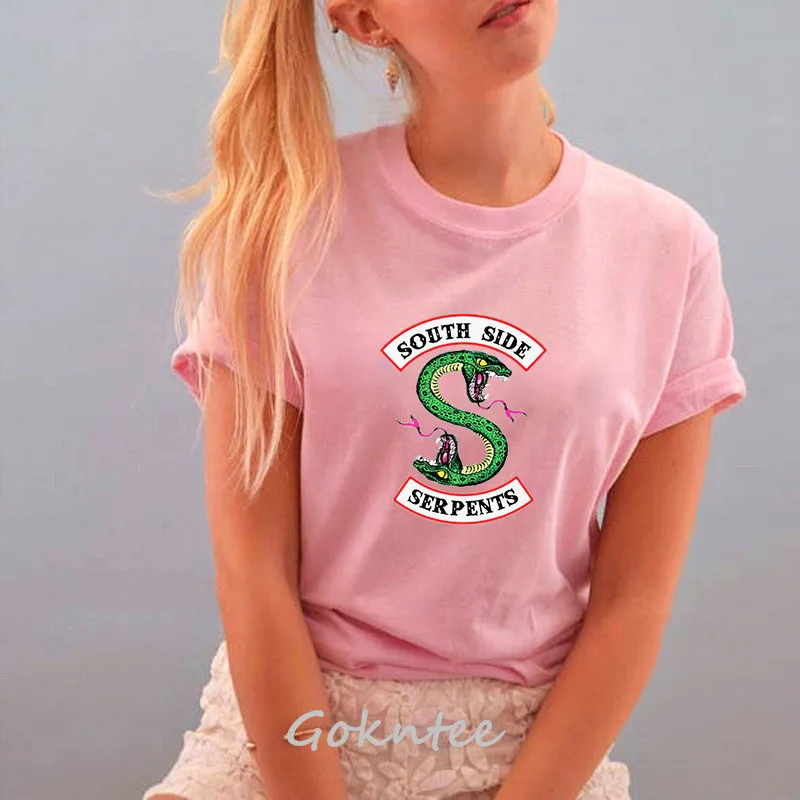 

South Side Riverdale T Shirt Women Tops Tee Serpents Jughead Female Oversized TShirt Harajuku Summer women clothes 2019