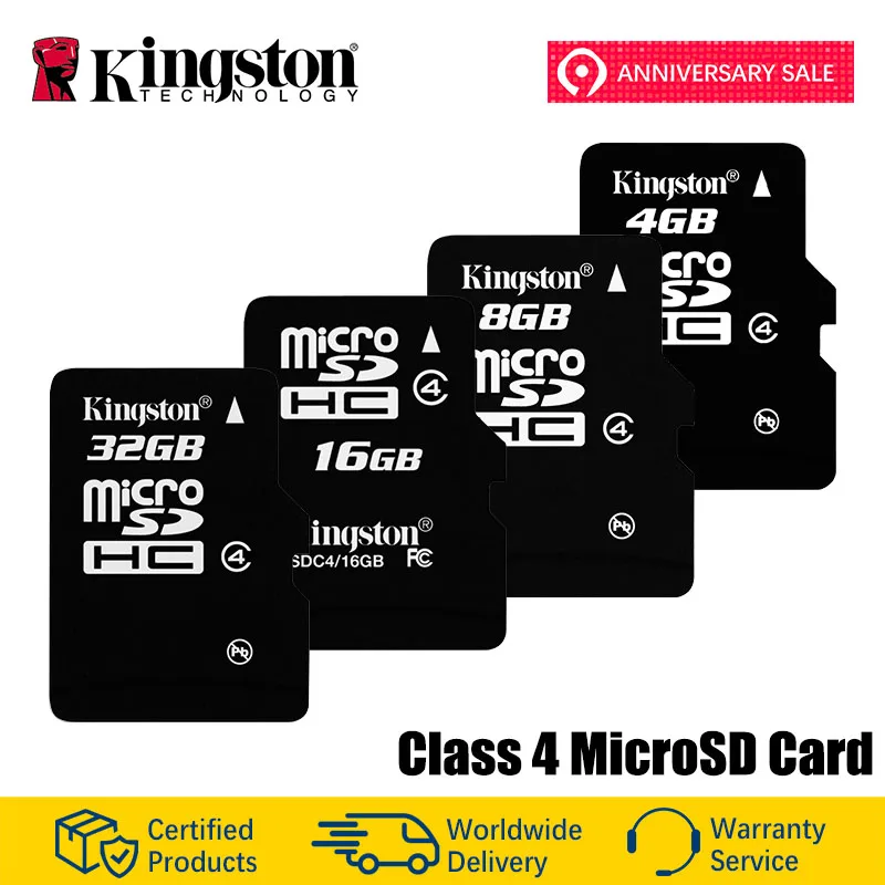 Kingston microSD карта цифровой 16 ГБ 32 класс 4 microSDHC флэш (SDC4/16 GBET SDC4/32 GBET)| |