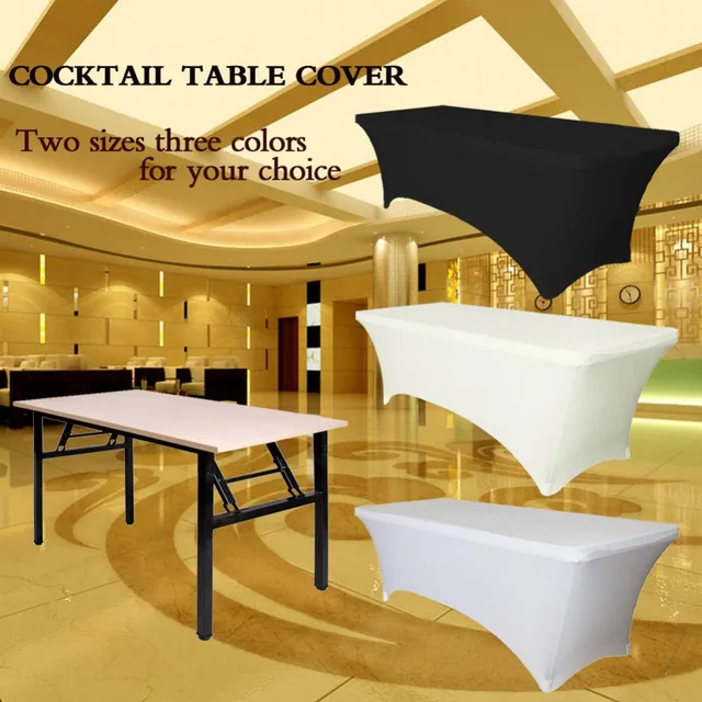 Ourwarm Rectangular Table Cover Spandex Fabric Tablecloth Stretch Ourwarm Rectangular Table Cover Spandex Fabric Tablecloth Stretch Bar Bistro For Wedding Party Decorations 183 X