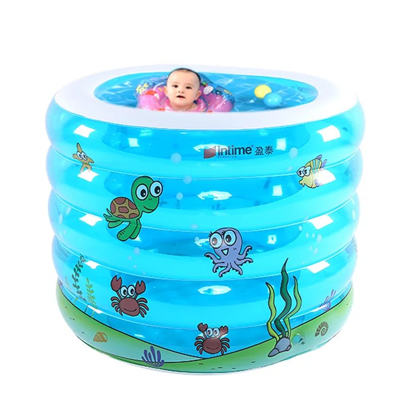 

Baby Swimming pool Five Rings Circular Printing Inflatable Thickening and Heightening Large Baby Swimming Barrel