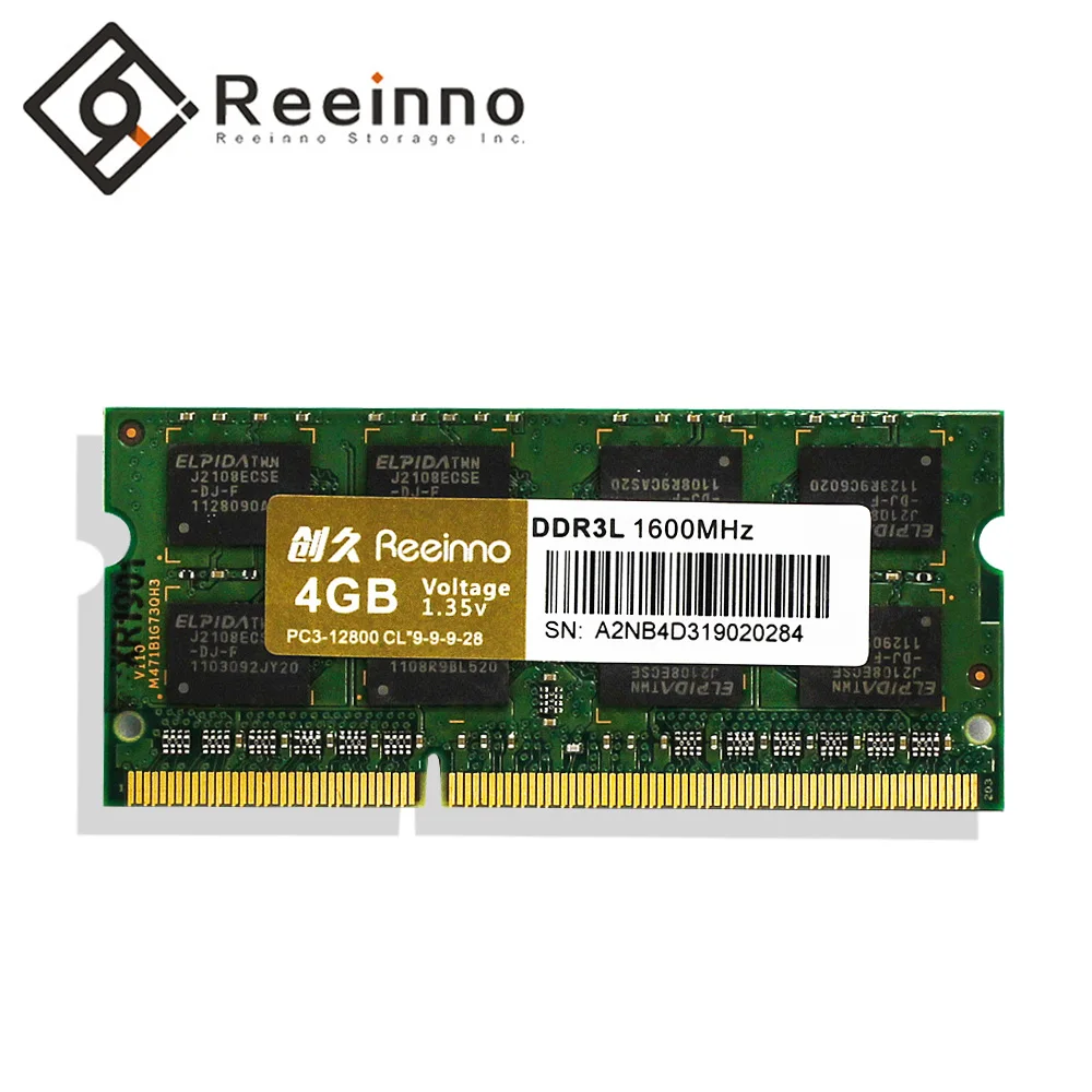 Оперативная память eeinno ddr3 4 ГБ/8 ГБ 1600 МГц 1,35 в NON-ECC 12800 МБ/с./с 204pin пожизненная гарантия Прямая поставка с фабрики только для ноутбука