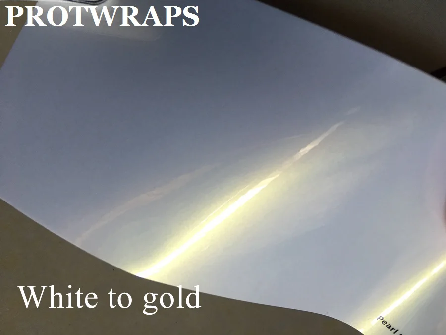 gloss white chameleon vinyl car wrapping film car stickers  (4)