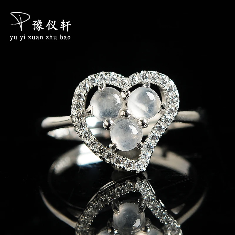 rings for women Fashion Jewelry Rings for Women Real jade Three 925 silver ring ABP0607 free shipping