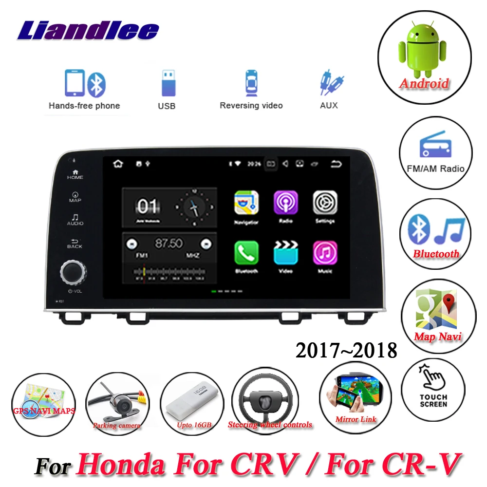 Liandlee Car Android System For Honda For CRV For CR V Radio AUX Mirror link GPS