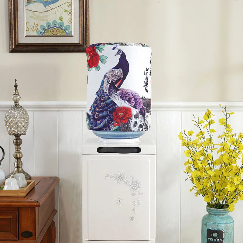 

Printed Cartoon Floral Water Dispenser Dust Cover Polyester Creative Drinking Fountains Water Dispenser Covers