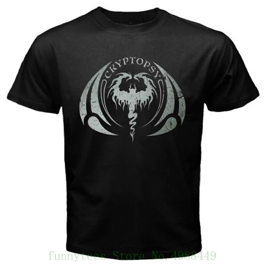 Новый Cryptopsy логотип Death Metal рок группа для мужчин черный футболка Размеры S до 3xl гордость футболки с изображением различных существ