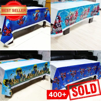 

Superhero Party Supplies Avenger Spiderman Superman Tablecloth Baby Shower Table Cover Kids Birthday Party Decoration