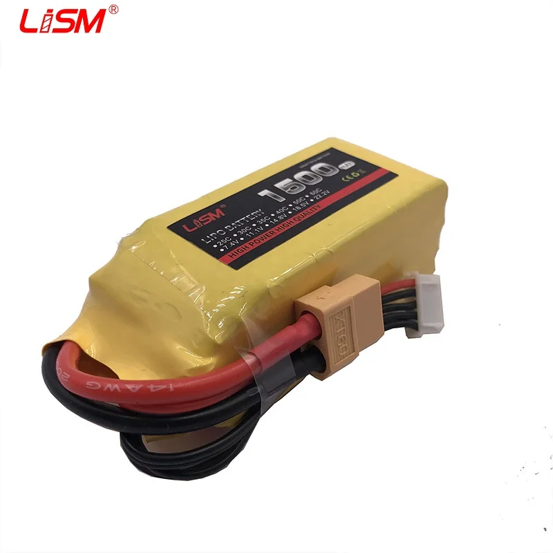 

High quality 4S 14.8v 1500mAh 35C LiPo Battery T/XT60/JST/EC5 Plug 14.8 v Rechargeable Lipo Battery For RC Car Airplane #40C25