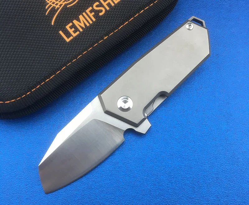 LEMIFSHE L05 Флиппер складной шарикоподшипник D2 TC4 titanium Кухня фрукты Отдых на природе Охота на открытом воздухе Выжить Нож EDC инструменты