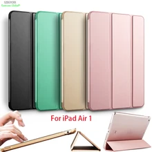 Чехол для планшета iPad Air 1, чехол из искусственной кожи, умный чехол с магнитом, режим пробуждения, сна для Apple ipad, модель A1474, A1475, A1476(China)