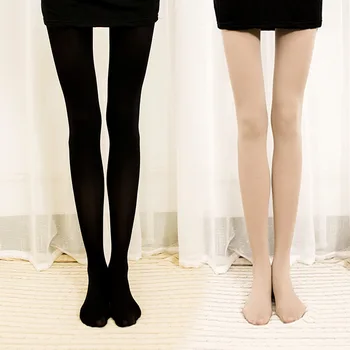 

Spring Autumn Women Velvet Tights Burgundy High Elastic Stocking Thicken skin color black Skirt pantyhose anti-hook wire