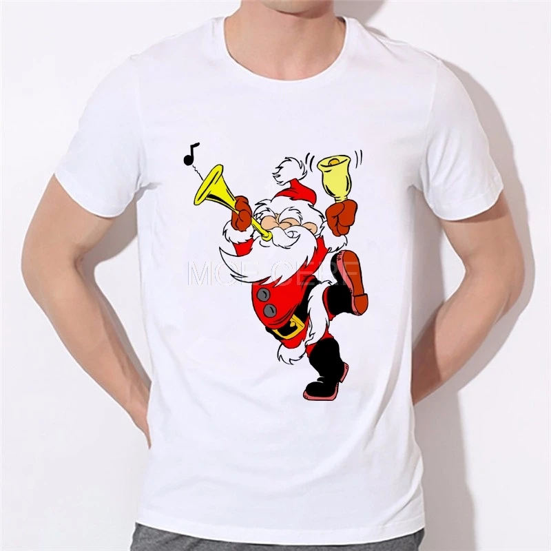 

Fashion Cute Santa Printed T Shirt Christmas T-shirt Men/Women Novetly Cool Short Sleeve Tops Tee Clothes 46-33#