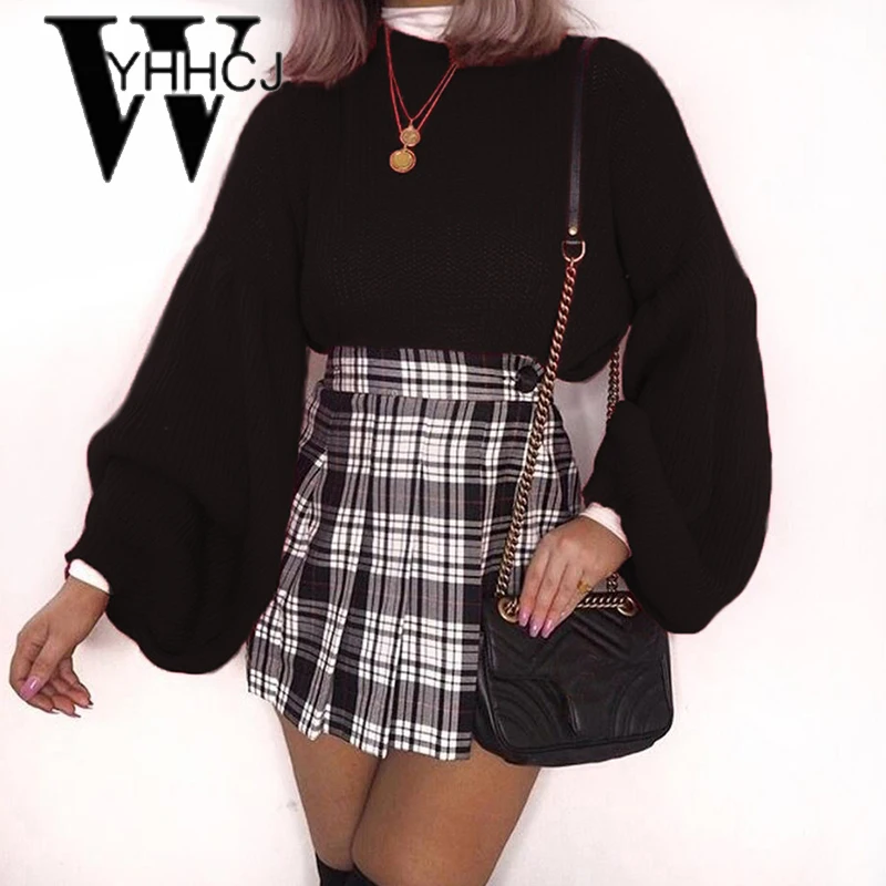 WYHHCJ 2018 new autumn winter women sweaters and pullovers long sleeve casual crop sweater thicken solid knitted jumpers sweter