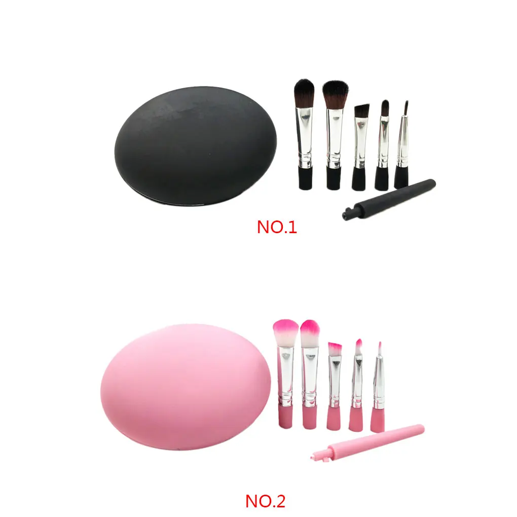 BGVfiveMakeup кисти набор складной ручкой подводка для глаз, бровей, тени для век глаз губы кисточки для пудры набор зеркальных коробок