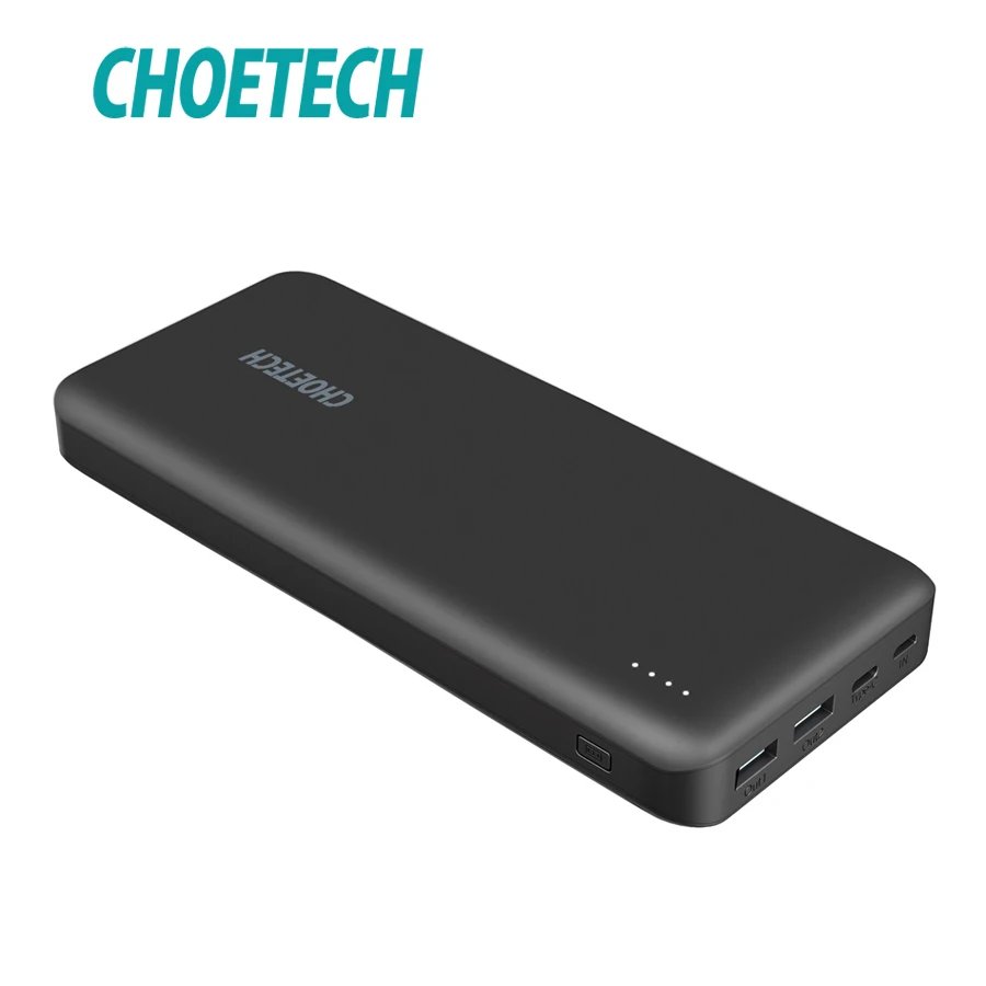 

CHOETECH Power Bank For Xiaomi Dual USB PD 45W Type-C 20000mAh Quick Charge Portable Charger Powerbank For iPhone XS Max