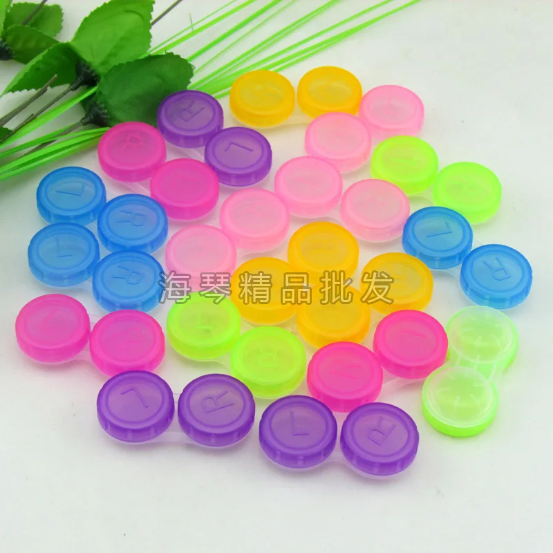 

LIUSVENTINA transparent simple contact lens case lenses container Material box 20pcs/lot