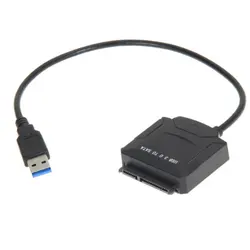 USB 3,0 для SATA 22 Pin 2,5 дюймов жесткий диск SSD кабель переходника провод скорость передачи Супер-скорость черный