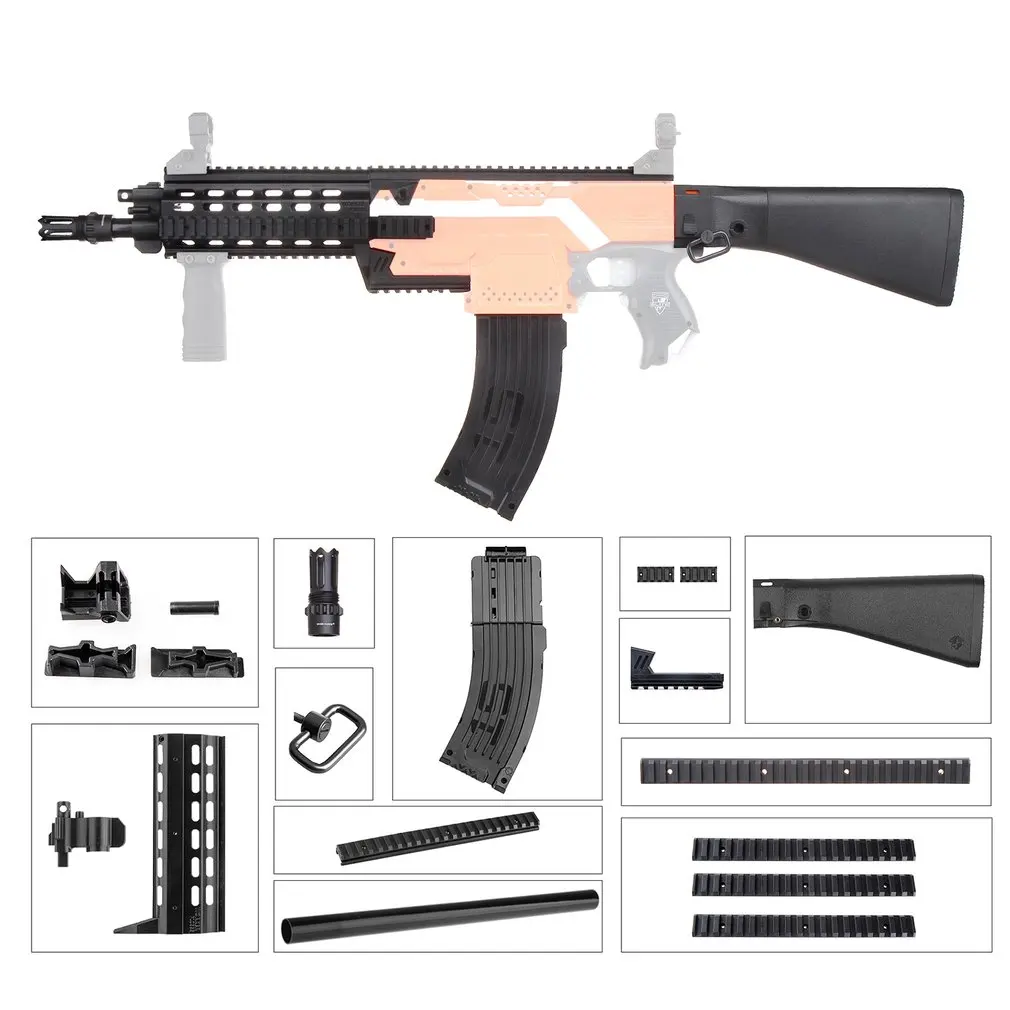 

Lightweight Gift Toys for Game Players Mod Extend Barrel Shoulder Stock Kits Combo 16 Items For Nerf STRYFE DIY Toy Guns Parts