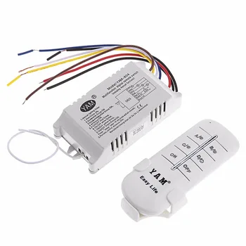 

YAM 1 PC 4 Way ON/OFF 220V Wireless Receiver Lamp Light Remote Control Switch 12V 23A #1A30539#