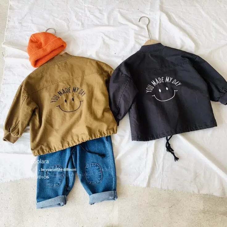 

2019 Korean Style Girls Boys Printed Coat Printed Autumn Baby Kids Girls Jacket 3-8 years