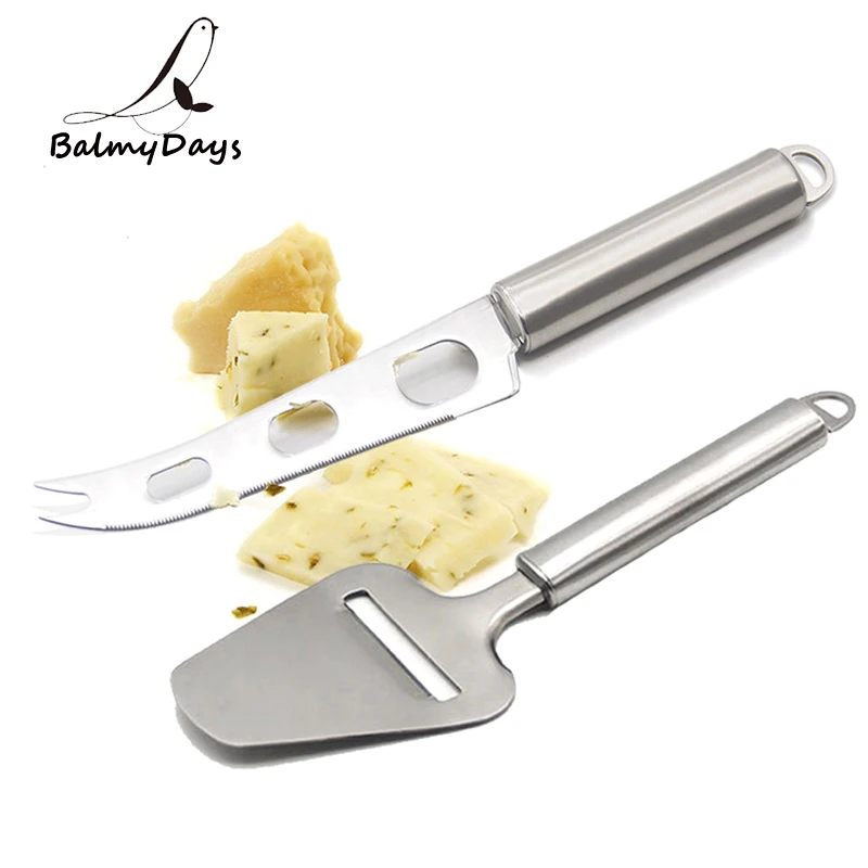 

2Pcs Cheese Slicer Knife Set Stainless Steel Cheese Plane Slicer Cutter Cake Pizza Butter Knives Cheese Shovel Kitchen Utensils