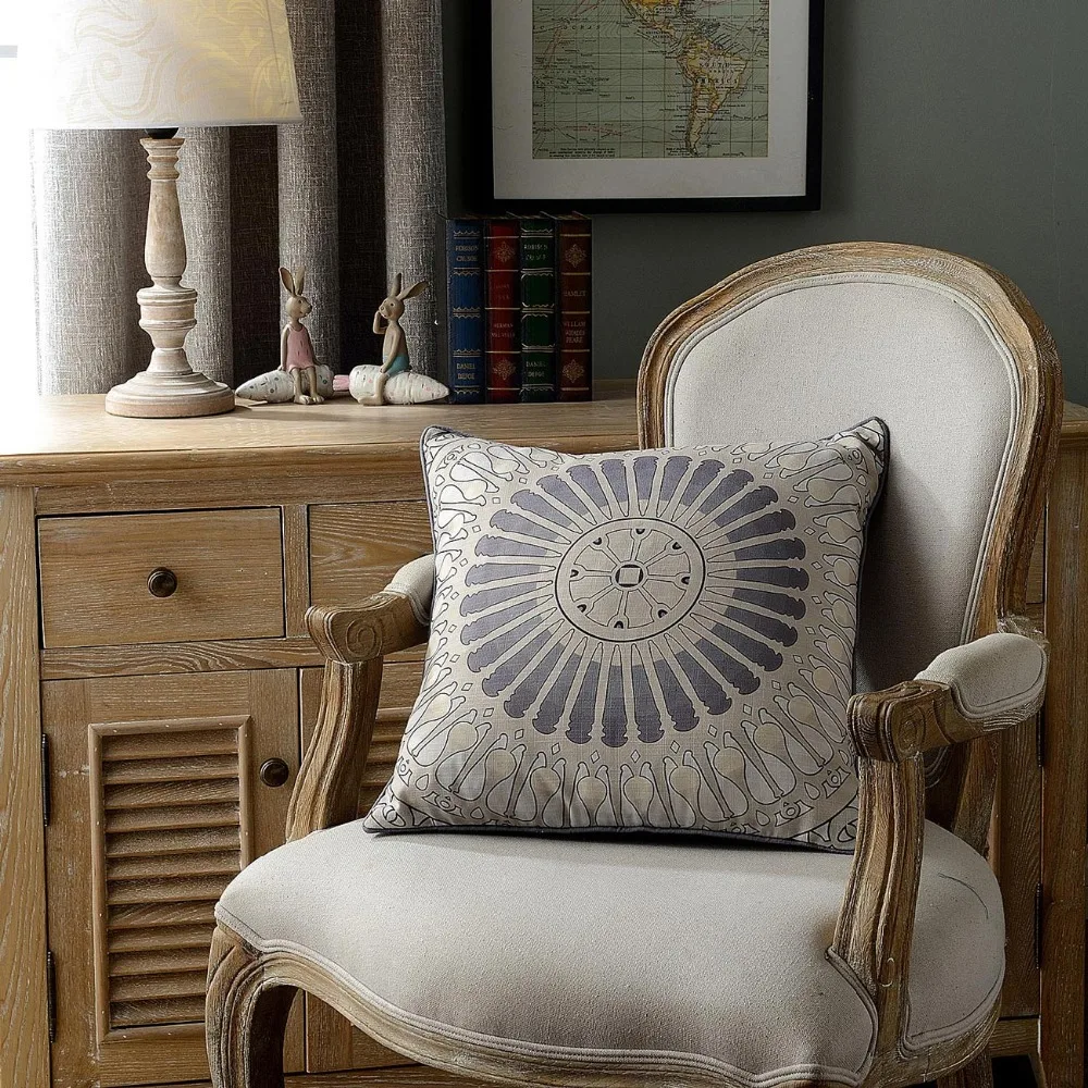 Buy Printed Gray Endless Cushions Modern Style