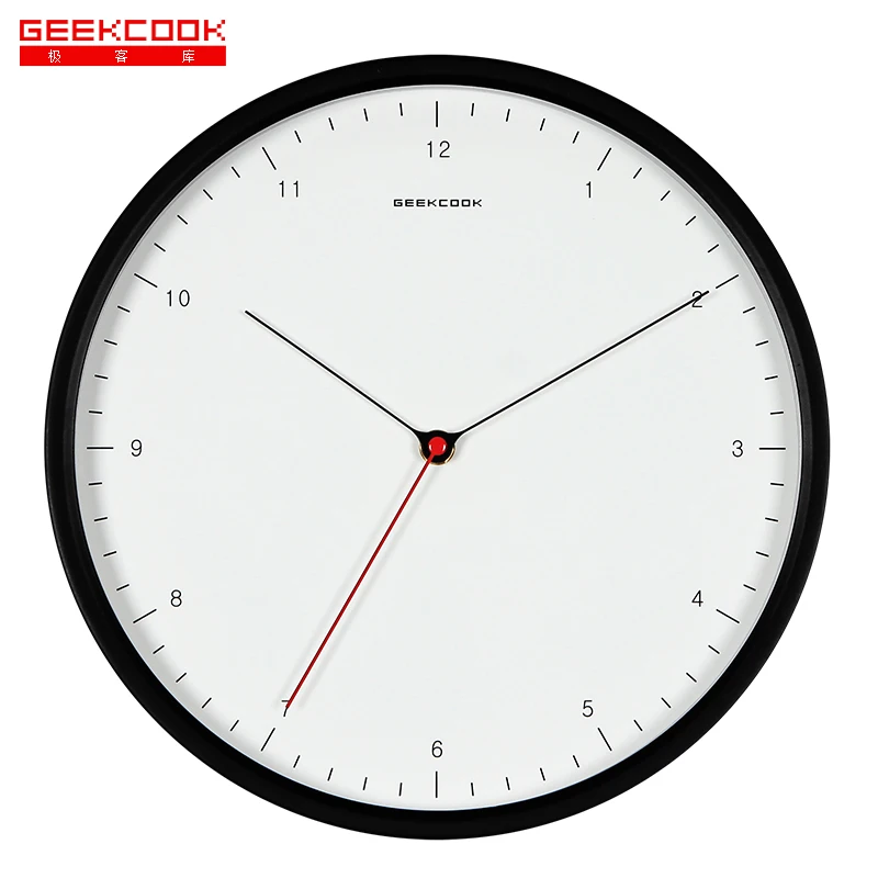 

Nordic Design Creative Wall Clocks Metal Minimalist Black White Silent Simple Modern Scale Nordic Style Home Wall Clock C5T084
