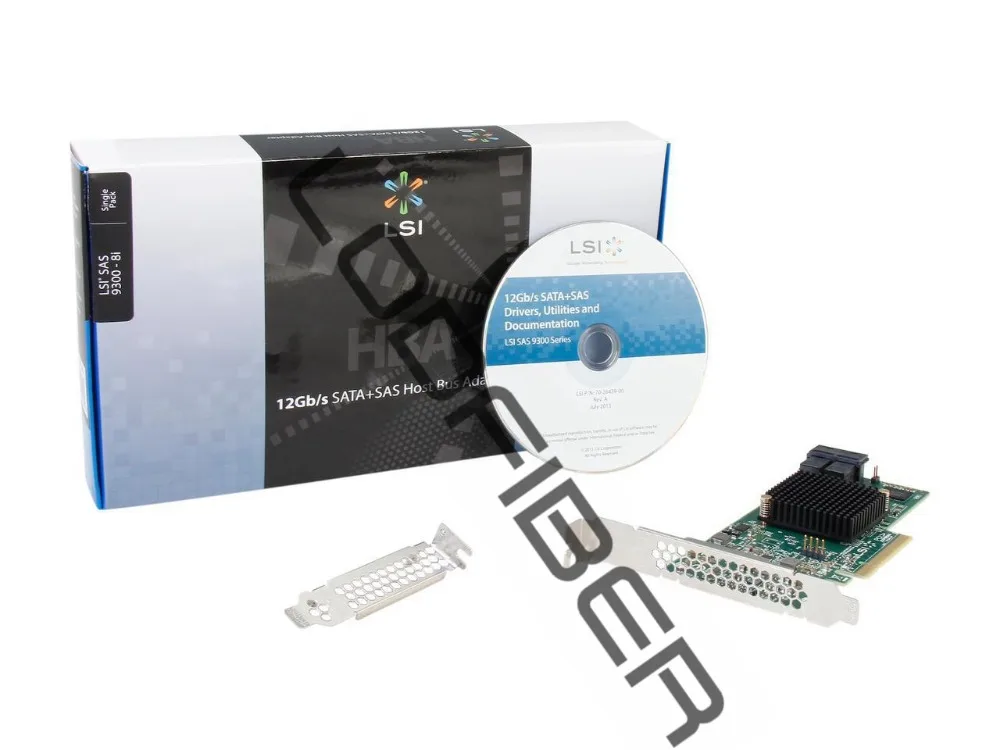 Адаптер хоста шины для LSI SAS3008 9300 8I PCI E 3 0 SATA / SAS 8 Port SAS3 12 ГБ/сек.|Оптоволоконное