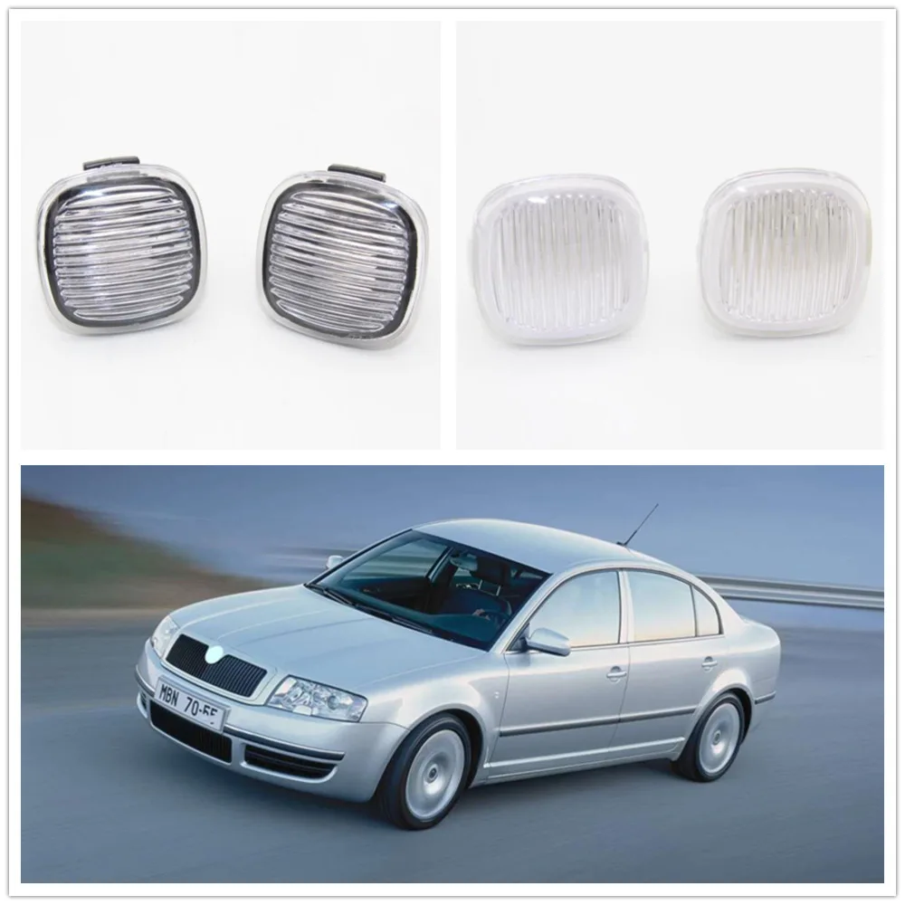 

2pcs For Skoda Superb 2001 2002 2003 2004 2005 2006 2007 Car-Styling Side Marker Turn Signal Light Lamp Repeater