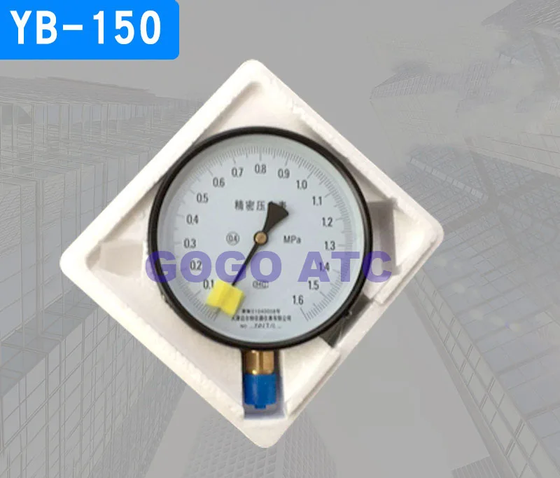 Точные манометры 0,4 класс YB-150 0-0,25/0,4/0,6/1/1,6/2,5/60MPA высокой точности вакуумный манометр барометр природного газа