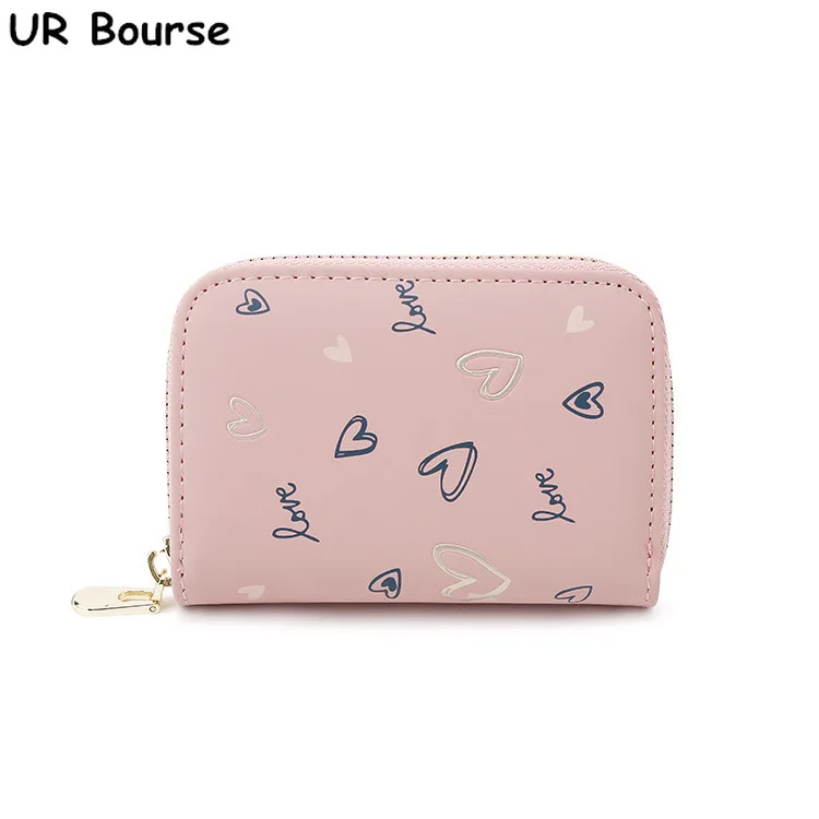 

UR BOURSE Women Short Coin Purse Ladies Simple Multi-card Wallet Female Pu Leather Organ Card Holder Female Short Zipper Wallet