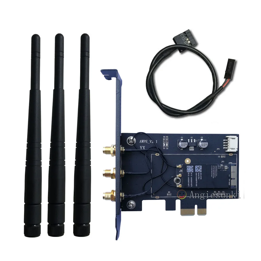 Двухдиапазонный 867 Мбит/с BCM94360CS/BCM94360CSAX WiFi + Bluetooth 4 0 PC Desktop PCI E 1X WLAN карта 3 шт. дБ для