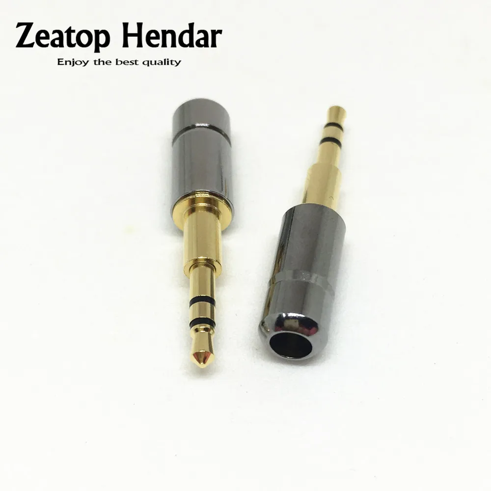 

4Pcs New Copper Mini 2.5mm 3Pole Male Stereo Jack Audio Longer Plug Soldering Cable Adapter Connection Audio DIY Connectors