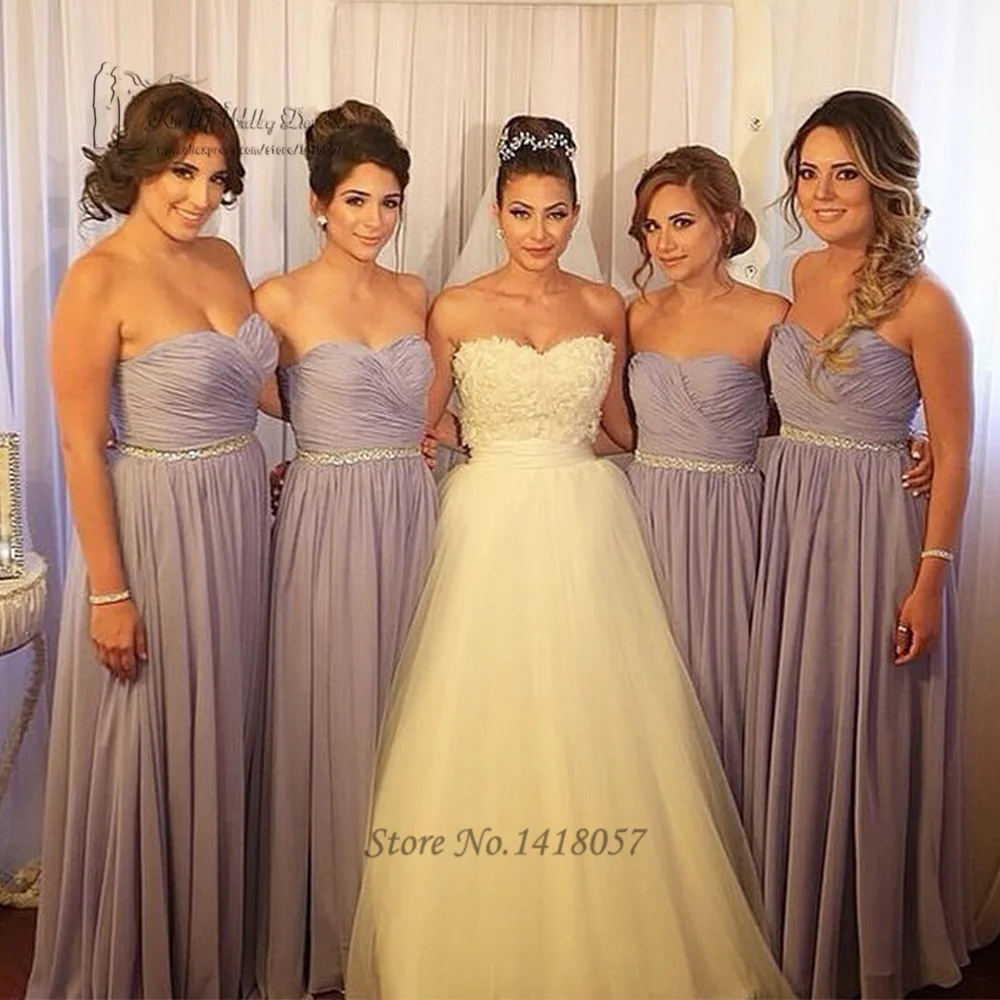 Brown Crystal Belt Bridesmaid Dress Long Pleated Chiffon Brown Crystal Belt Bridesmaid Dress Long Pleated Chiffon Wedding Guest Dresses Custom Made Vestidos De Madrinha In From Weddings