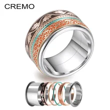 Cremo boho anéis feminino titânio anel de aço inoxidável casamento luxo moda boêmio jóias