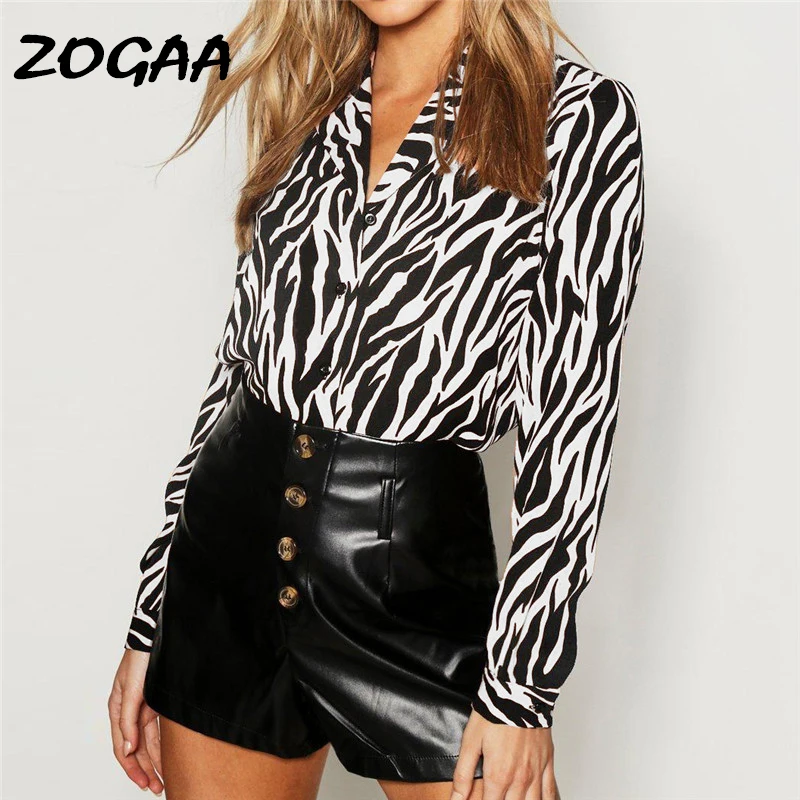 

Chiffon Blouse Long Sleeve Sexy Leopard Print Blouse Turn Down Collar Lady Office Shirt Tunic Casual Loose Tops Plus Size Blusas