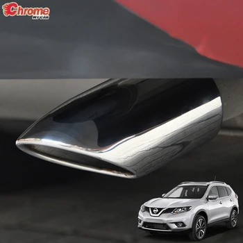 

For Nissan Rogue X-Trail T32 2014 2015 2016 2017 2018 Chrome Exhaust Muffler Tip Tail Pipe Trim Cover Car Styling Accessories