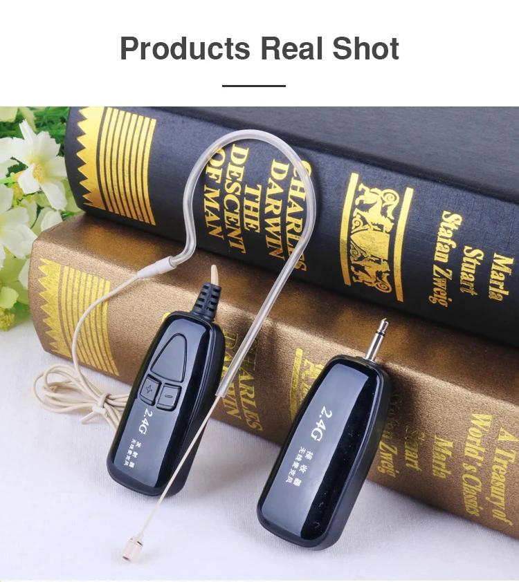 Ear Hook 2.4G Wireless Microphone Lavalier Lapel MIC for Voice Amplifier Mobile Phone Condenser Microphone Karaoke System (12)