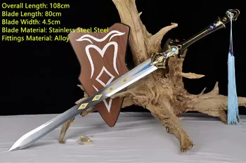 

Very Nice Chinese KungFu Jian Sword Wonderful Lucky Sword Metal Handle Stainless Steel Blade WUSHU Jian Sword Katana